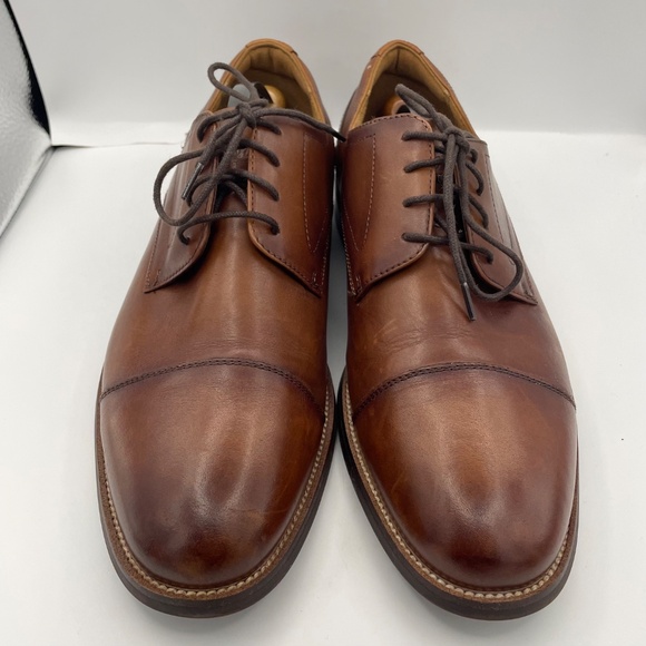 FLORSHEIM cap toe leather oxford brown shoes men’s Size 8.5M main image 4